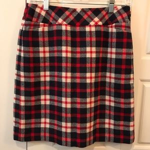 Talbots Plaid Wool Skirt